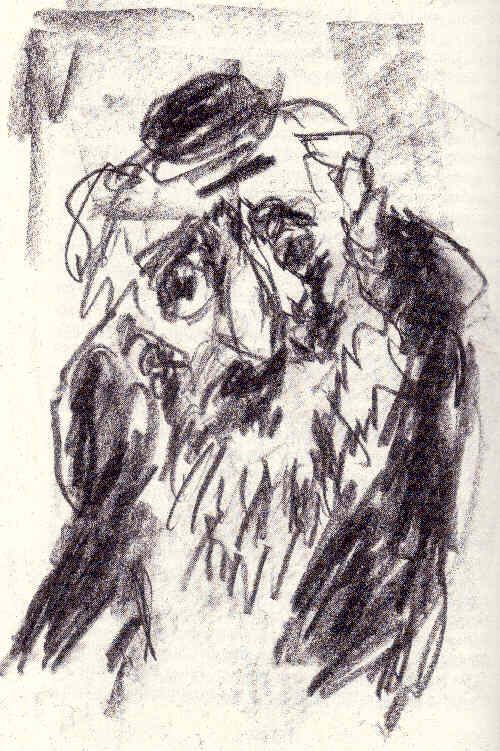 Hans Fronius, Kreidezeichnung (aus Joseph Roth; Hiob)